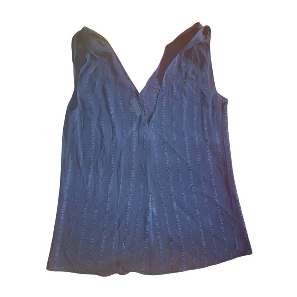 L'Agence Sleeveless Top Women's Navy Blue V-Neck Pullover Size XS NWOT